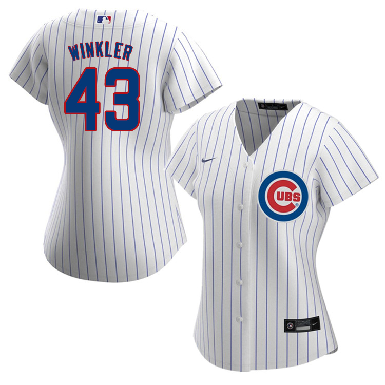 Nike Women #43 Dan Winkler Chicago Cubs Baseball Jerseys Sale-White - Click Image to Close